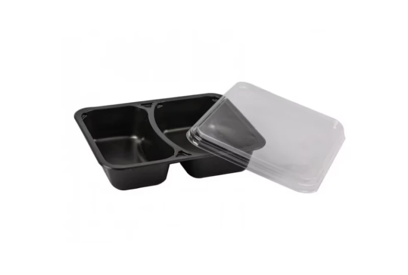 CLINO CASEROLE MICROUNDE NEGRE 2 COMPARTIMENTE PP+ CAPAC 50BUC/SET RE-232 